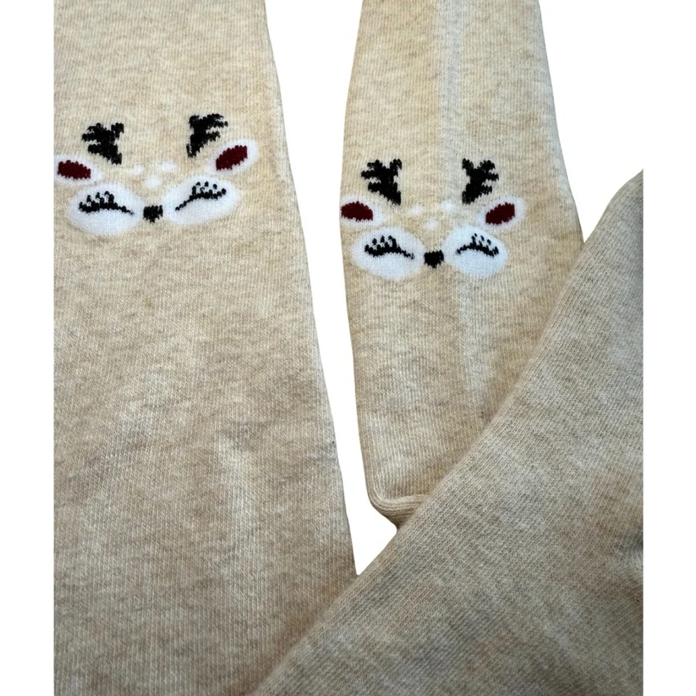 Carter's Beige Cotton Blend‎ Tights with Cute Animal Design